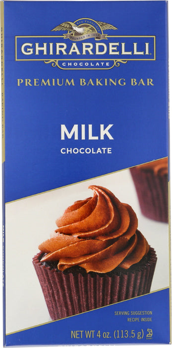 GHIRARDELLI: Premium Baking Bar Milk Chocolate, 4 oz - No Brand For Less 