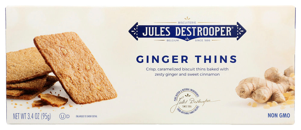 JULES DESTROOPER: Ginger Thin Cookies, 3.35 oz
