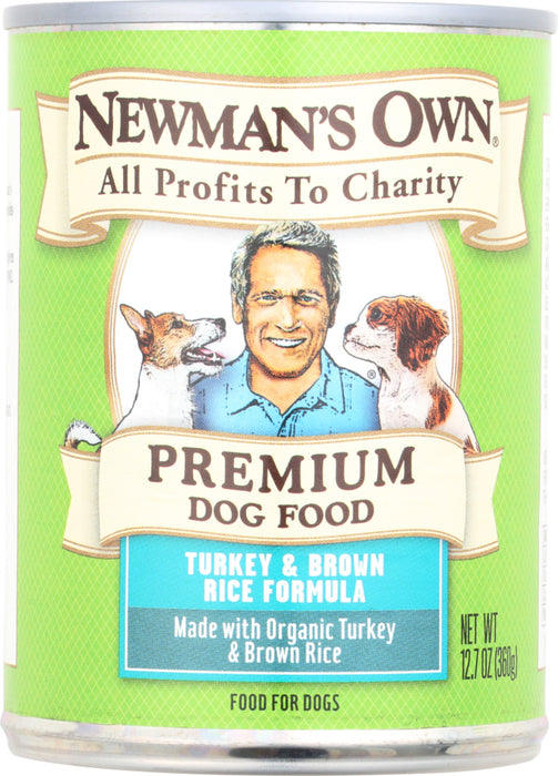 NEWMAN'S OWN: Premium Dog Food Turkey and Brown Rice, 12.7 oz