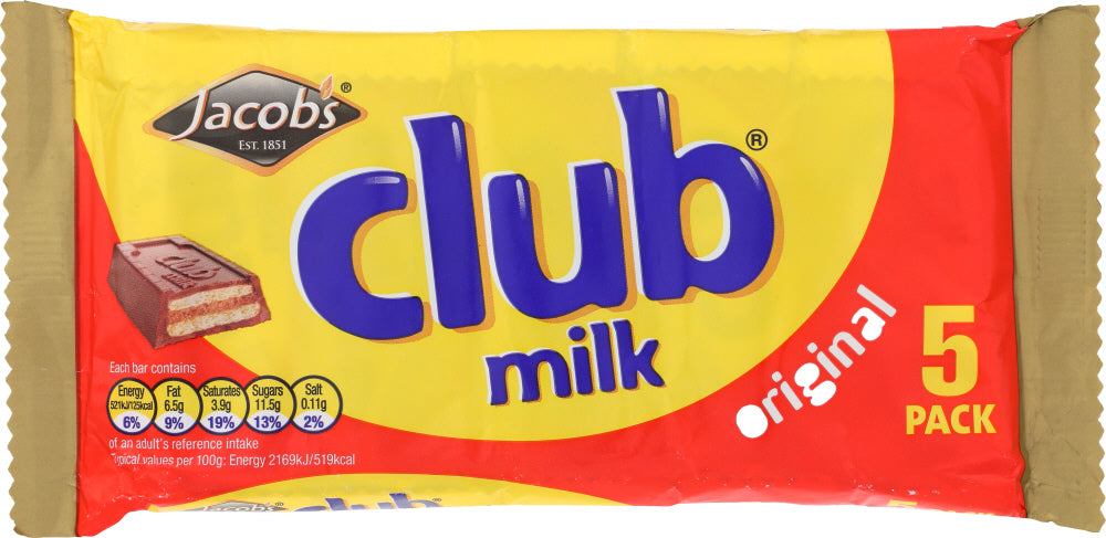 JACOBS:  Club Milk Original 5 Pack, 4.2 oz