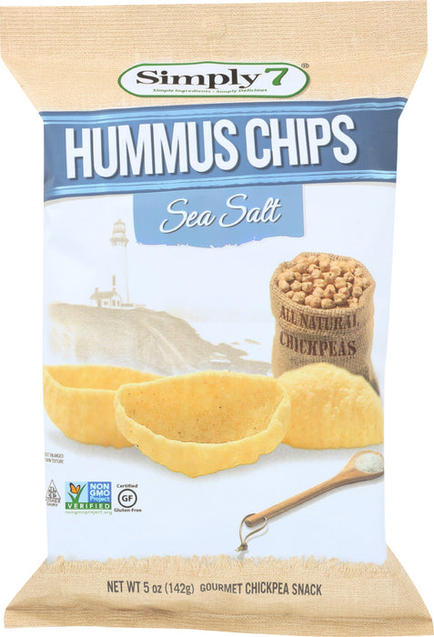 SIMPLY 7: Hummus Chips Sea Salt Just A Pinch, 5 oz