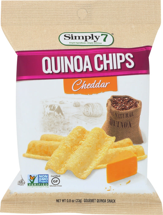 SIMPLY 7: Chip Single Serve Quinoa Cheddar, .8 oz