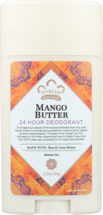 NUBIAN HERITAGE: Deodorant Mango Butter, 2.25 oz