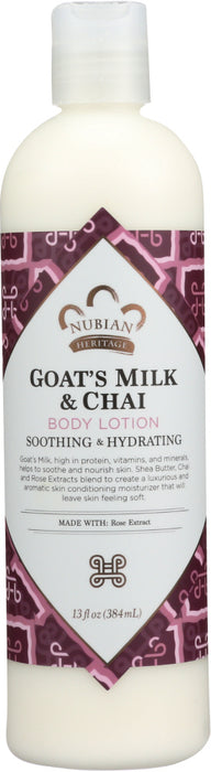 NUBIAN HERITAGE: Goat Milk & Chai Body Lotion, 13 FO
