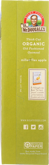 DR MCDOUGALLS: Organic Milled Flax Apple Oatmeal, 8.4 oz