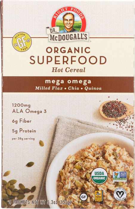 DR MCDOUGALLS: Oatmeal Superfood Mega Omega, 5.3 oz