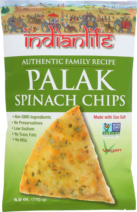 INDIANLIFE: Chips Palek Spinach, 6 oz