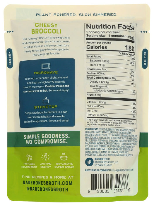 BARE BONES: Soup Broccoli Cheesy Pb, 10 oz