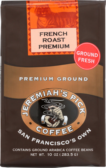 JEREMIAHS PICK COFFEE: Coffee Ground French Roast, 10 oz