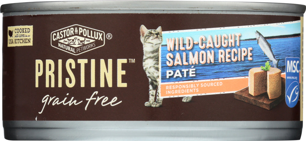CASTOR & POLLUX: Cat Food Can Pristine Grain Free Salmon, 5.5 oz