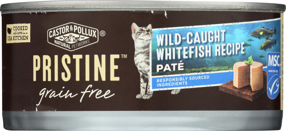 CASTOR & POLLUX: Cat Food Can Pristine Grain Free White Fish, 5.5 oz