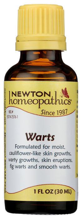NEWTON HOMEOPATHICS: Warts Moles Skin Tags, 1 oz