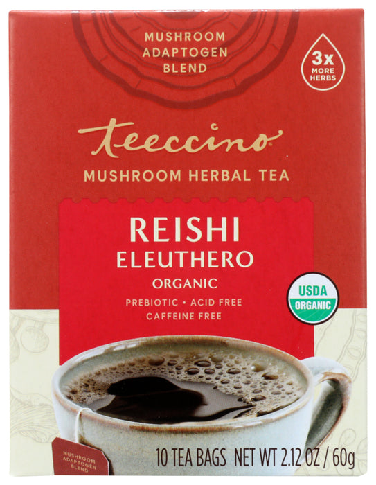TEECCINO: Tea Reishi Eleuthe Mushrm, 10 ct