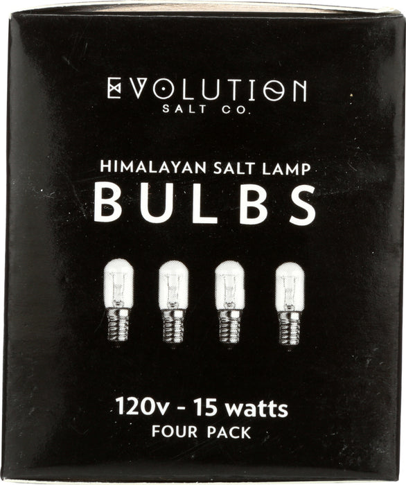 EVOLUTION SALT: Himalayan Salt Lamp Bulbs 15 Watts, 4 pack