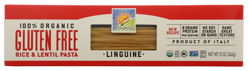 BIONATURAE: Organic Gluten Free Rice and Lentil Linguine, 12 oz
