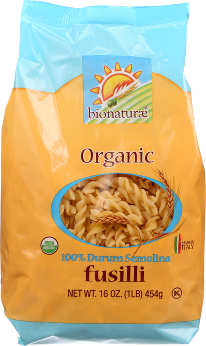 BIONATURAE: Organic Fusilli Pasta, 16 oz