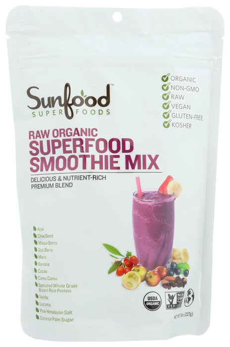 SUNFOOD SUPERFOODS: Organic Superfood Smoothie Mix, 8 oz