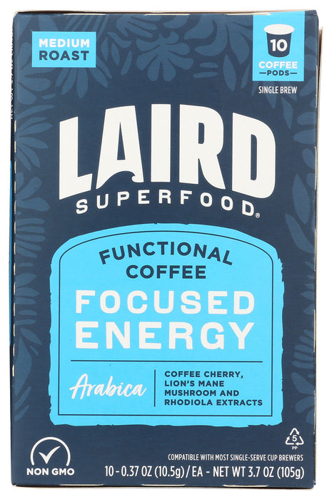 LAIRD SUPERFOOD: Coffee Focused Energy Adapt Medium Roast, 10 PC