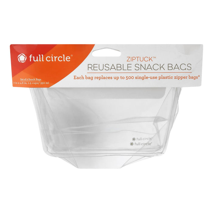 Full Circle Home - ZipTuck Reusable Snack Bags - Case of 6 - 2 Count (6x2 CT)