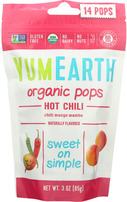 YUMMYEARTH: Lollipop Hot Chili Stand, 3 oz