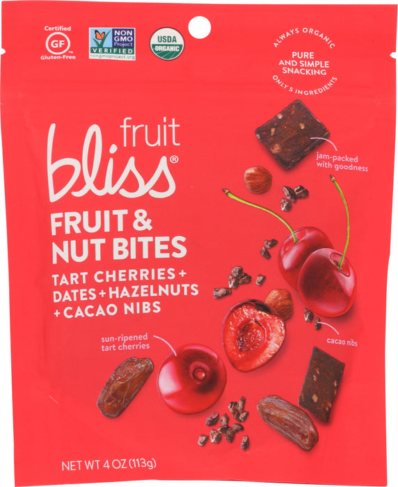 FRUIT BLISS: Bite Cherry Hazelnut Cacao, 4 oz