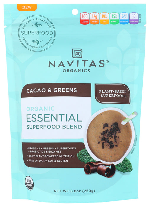 NAVITAS: Essential Blend Cacao Greens, 8.8 oz