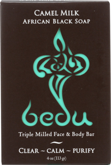BEDU: African Black Camel Milk Soap, 4 oz