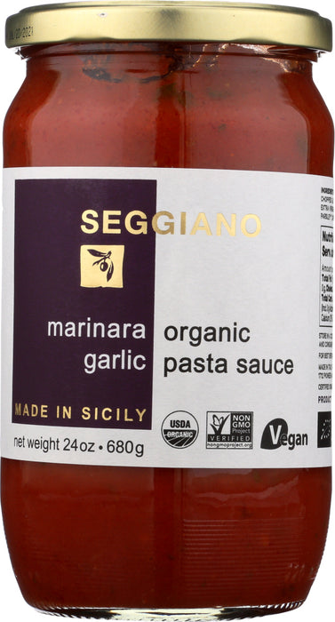 SEGGIANO: Sauce Pasta Marinara Org, 24 oz