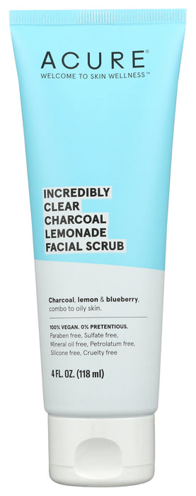 ACURE: Incredibly Clear Charcoal Lemonade Facial Scrub, 4 fo