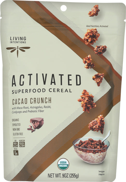 LIVING INTENTIONS: Superfood Cereal Cacao Crunch, 9 oz