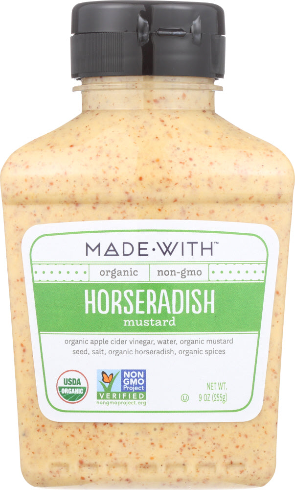 MADE WITH: Organic Horseradish Mustard, 9 oz