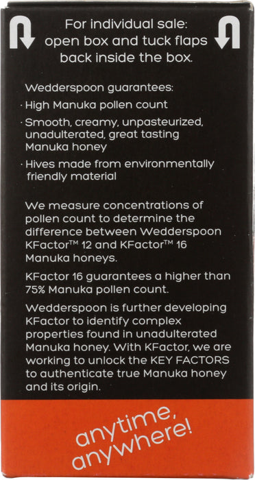 WEDDERSPOON: Honey Raw Manuka Packs, 4.2 oz