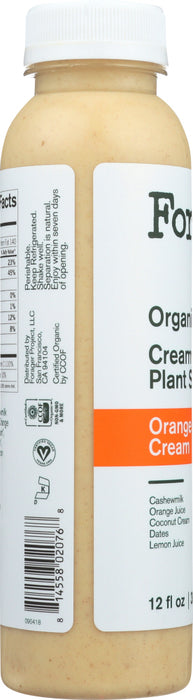 FORAGER: Organic Creamy Plant Shake Orange Cream, 12 oz