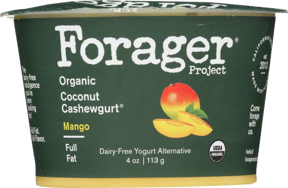 FORAGER: Organic Coconut Cashewgurt Mango, 4 oz
