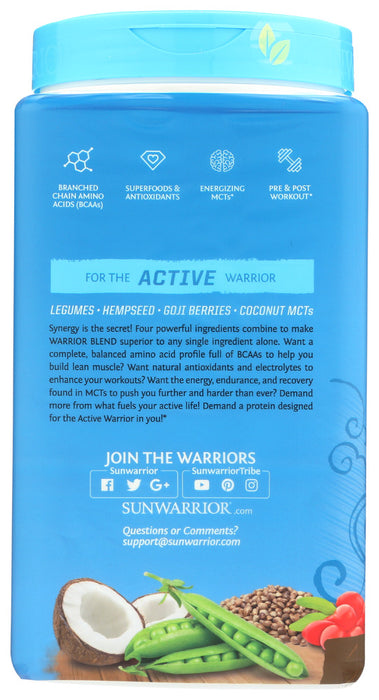 SUNWARRIOR: Warrior Blend Protein Powder Chocolate, 750 gm