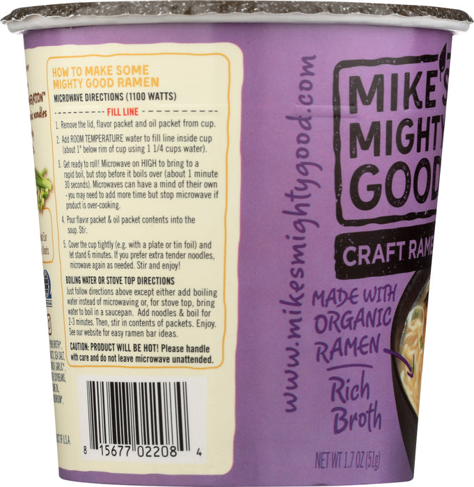 MIKES MIGHTY GOOD: Pork Tonkotsu Soup in Cup, 1.7 oz