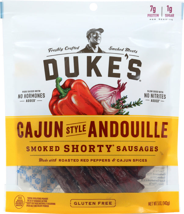DUKES: Cajun Style Andouille Smoked Shorty Sausage, 5 oz - No Brand For Less 