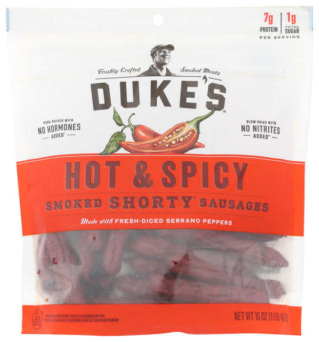 DUKES: Sausage Smoked Hot & Spicy, 16 oz