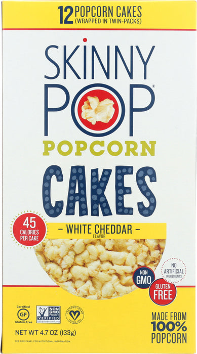 SKINNY POP: Popcorn Cake LG 3 Cheese, 4.7 oz