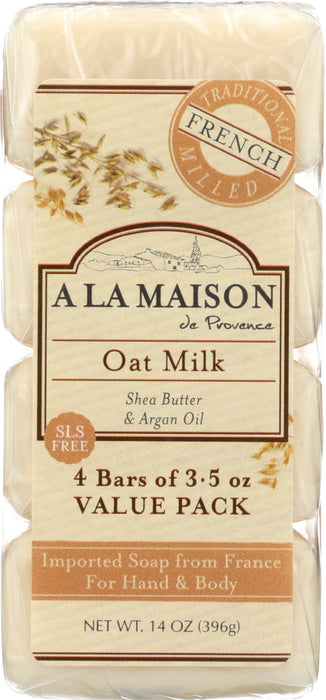 A LA MAISON: Oat Milk Soap Bar 4pk, 14 oz
