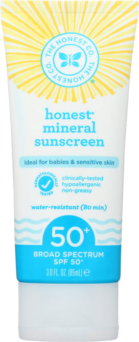 THE HONEST COMPANY: Mineral Sunscreen SPF 50, 3 oz