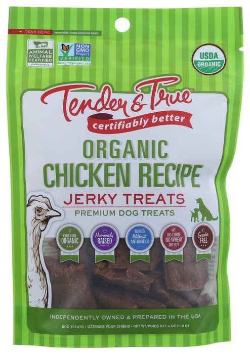 TENDER AND TRUE: Chicken Jerky Treats, 4 oz