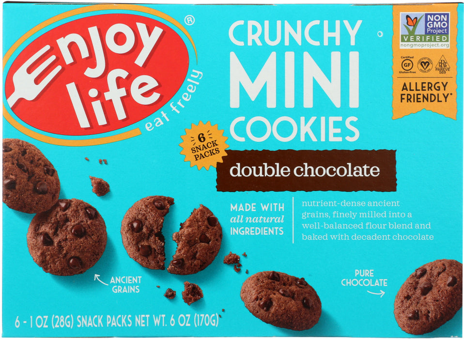 ENJOY LIFE: Crunchy Minis Double Chocolate, 6 oz