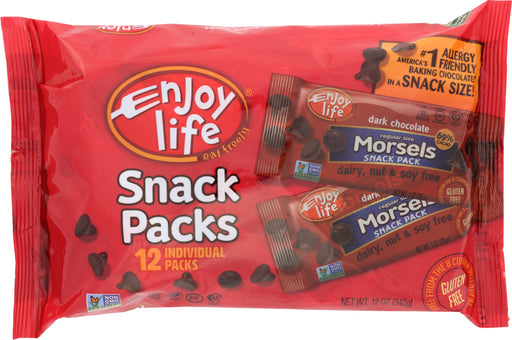 ENJOY LIFE: Dark Chocolate Chip Snack Pack, 12 oz - No Brand For Less 