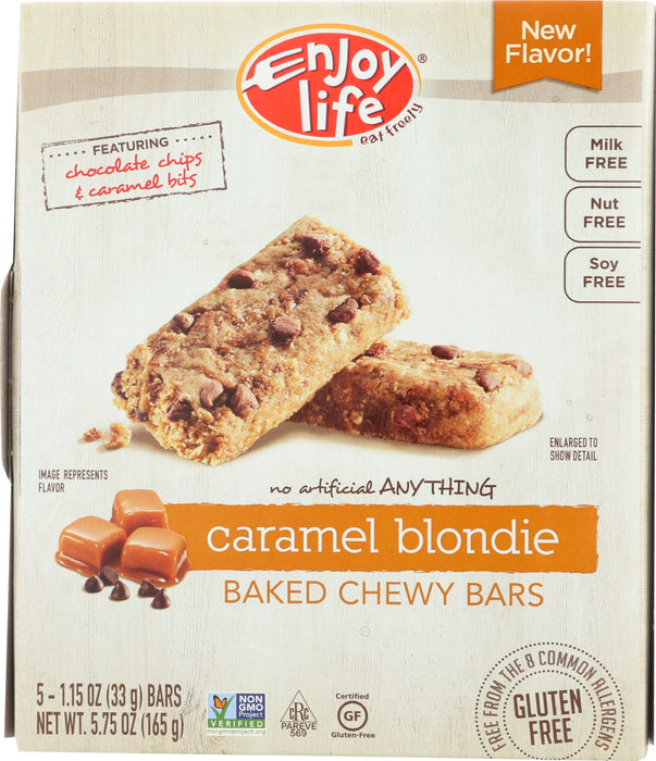 ENJOY LIFE: Bar Snack Gluten Free Caramel Blondie, 5.75 oz