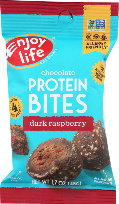 ENJOY LIFE: Chocolate Protein Bites Dark Raspberry, 1.72 oz