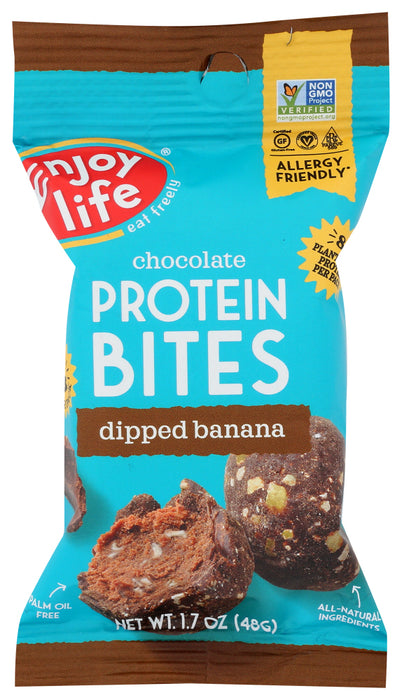 ENJOY LIFE: Chocolate Dipped Banana Protein Bites, 1.7 oz