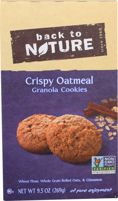 BACK TO NATURE: Crispy Oatmeal Granola Cookies, 9.5 oz