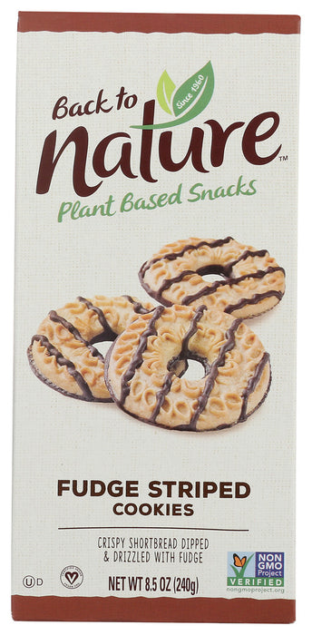 BACK TO NATURE: Fudge Stripe Shortbread Cookie, 8.5 oz
