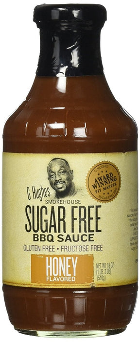 G HUGHES: Sugar Free Barbecue Sauce Honey Flavor, 18 oz
